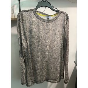 Snake Print Mesh Blouse